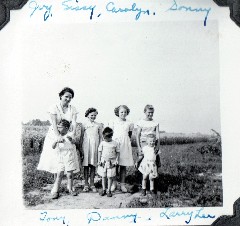 Joy, Tony Sayger; Sissy, Danny, Carolyn, Sonny, Larry Lee; Group Photos